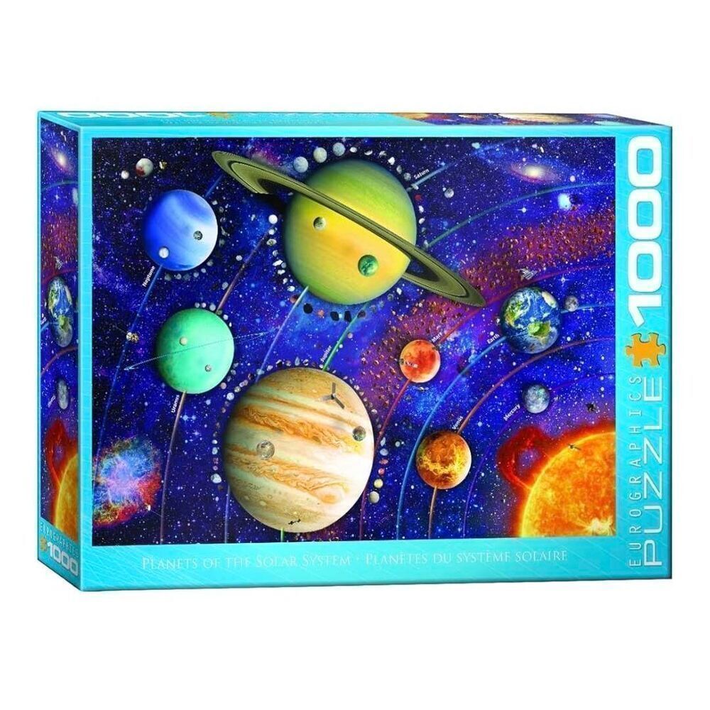 Eurographics Planets of the Solar System 1000 pc Jigsaw Puzzle USED